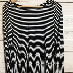 Stitch Fix Hawthorne Navy & White top
